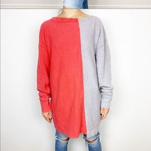 Small Free People oversized mix color sweatshirt